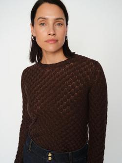 MOS MOSH Thaz Sparkle Scallop Top, Bracken