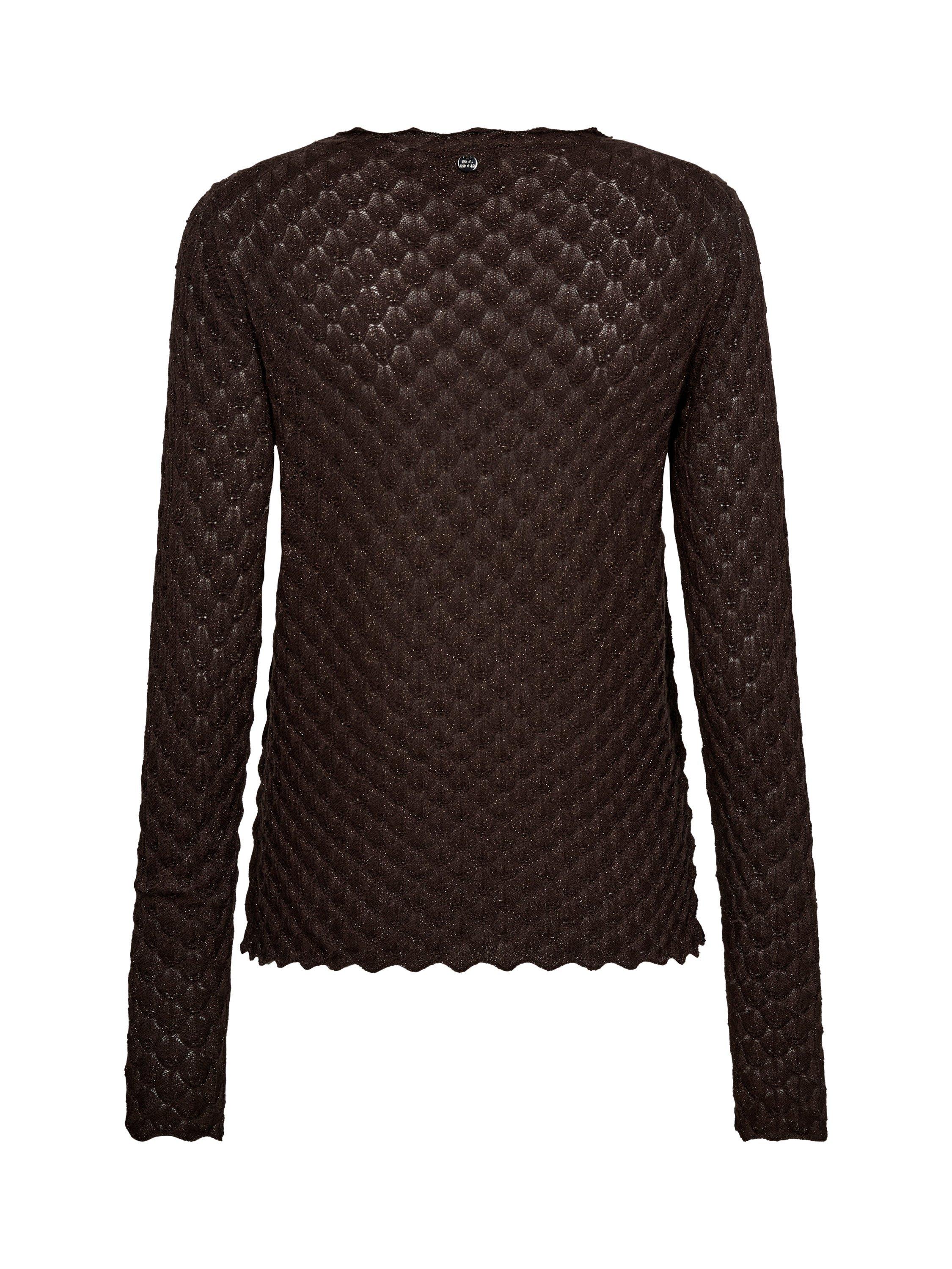 Product image 4 of 4, which shows MOS MOSH Thaz Sparkle Scallop Top, Bracken, XS