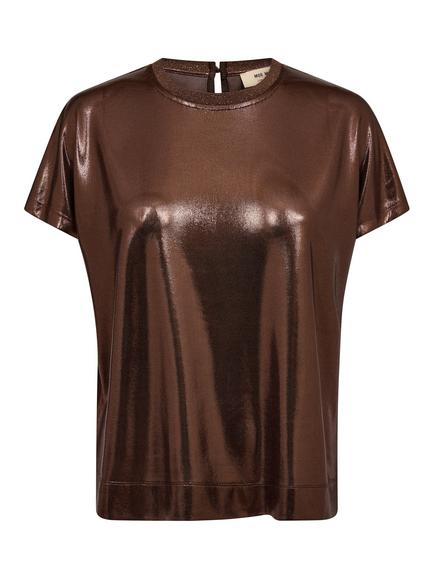 MOS MOSH Nivola Metallic T-Shirt, Bracken, Bracken