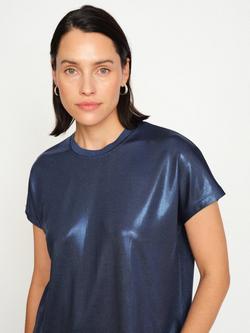 MOS MOSH Nivola Metallic T-Shirt, Ensign Blue, Ensign Blue
