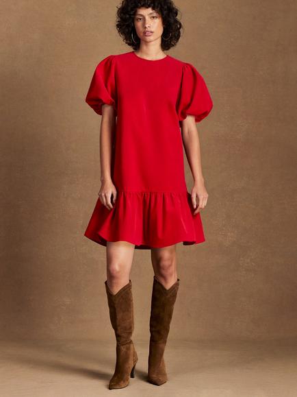 Ro&Zo Baby Corduroy Mini Dress, Red, Red