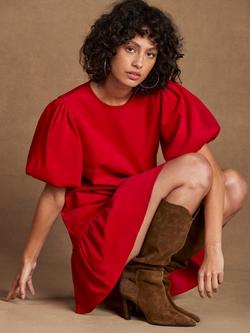 Ro&Zo Baby Corduroy Mini Dress, Red - view 2, Red