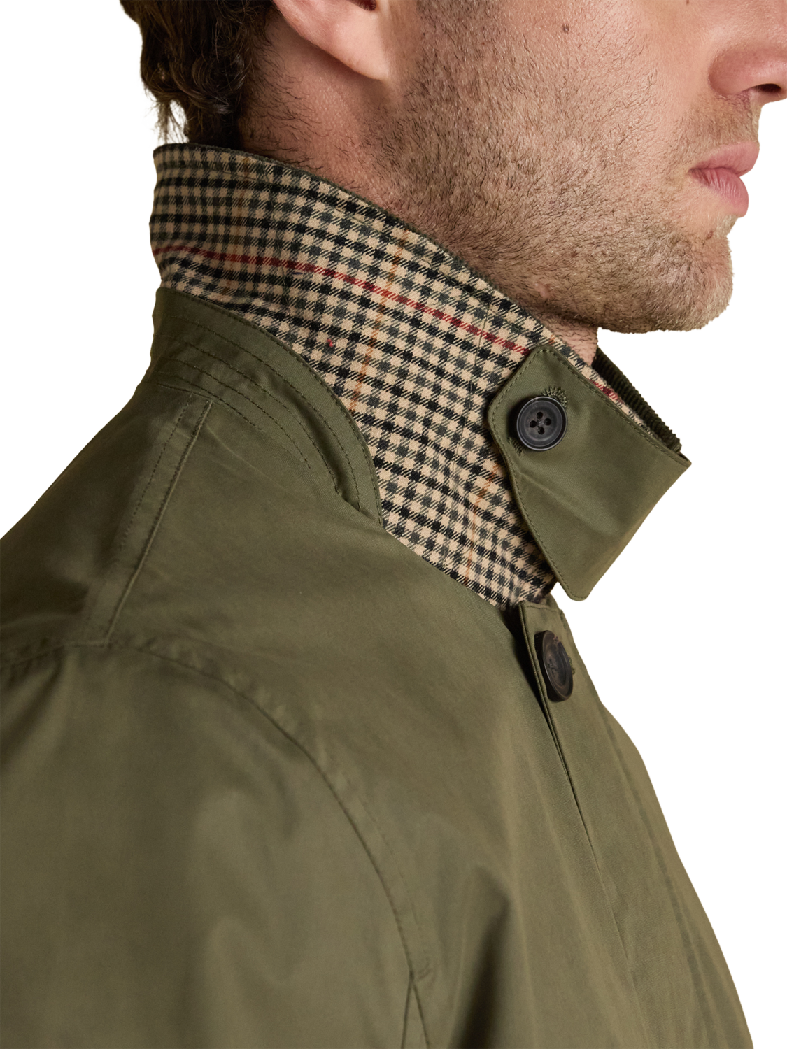 Product image 3 of 6, which shows Joules Sanford Waterproof Raincoat, Green, S