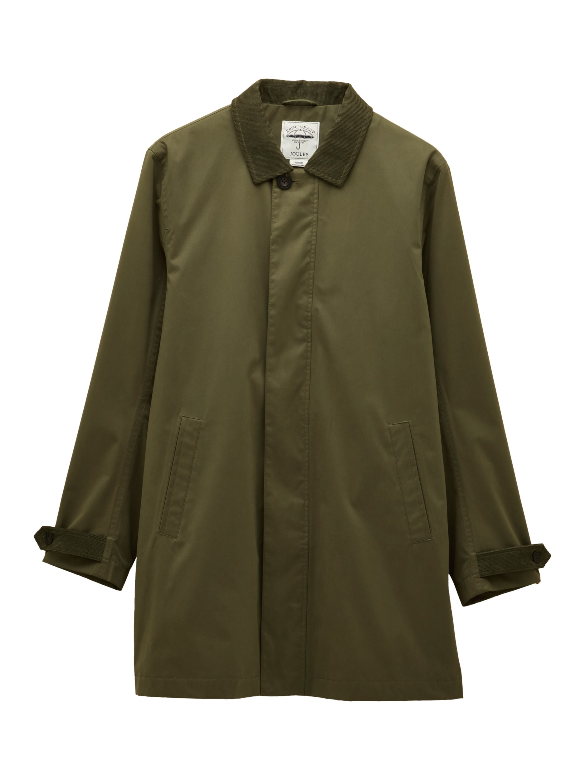Product image 6 of 6, which shows Joules Sanford Waterproof Raincoat, Green, S
