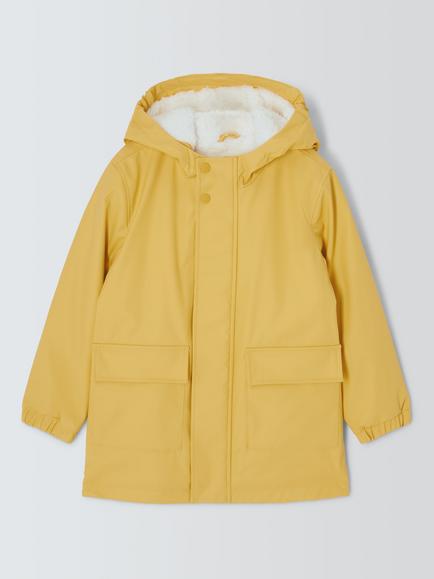 John Lewis Kids' Shower Resistant Rain Mac, Yellow, Yellow