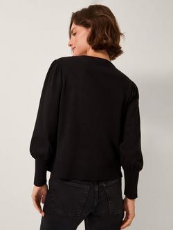 Monsoon Eden Diamante Embellished Cardigan, Black - view 2, Black