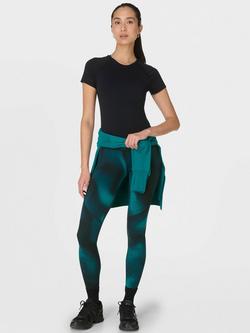 Sweaty Betty Power Gym Workout Leggings, Greensolarprint - view 2, Greensolarprint
