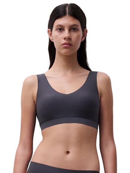 Chantelle Soft Stretch V-Neck Padded Crop Bra, Carbon