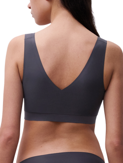 Chantelle Soft Stretch V-Neck Padded Crop Bra - view 2, Carbon