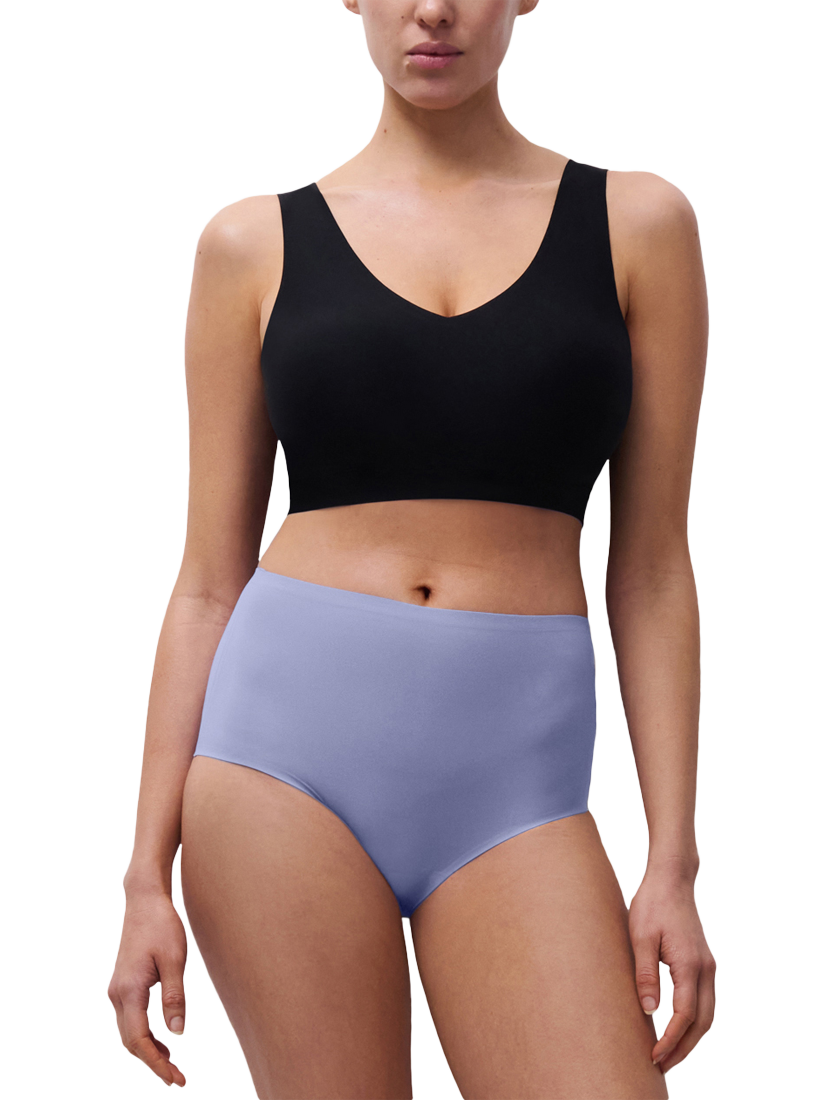 Product image 4 of 5, which shows Chantelle Soft Stretch High Waist Knickers, Thistle Blue, One Size