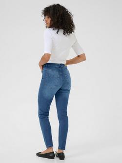 KAFFE Willow High Waisted Slim Fit Jeans, Medium Blue - view 2, Medium Blue