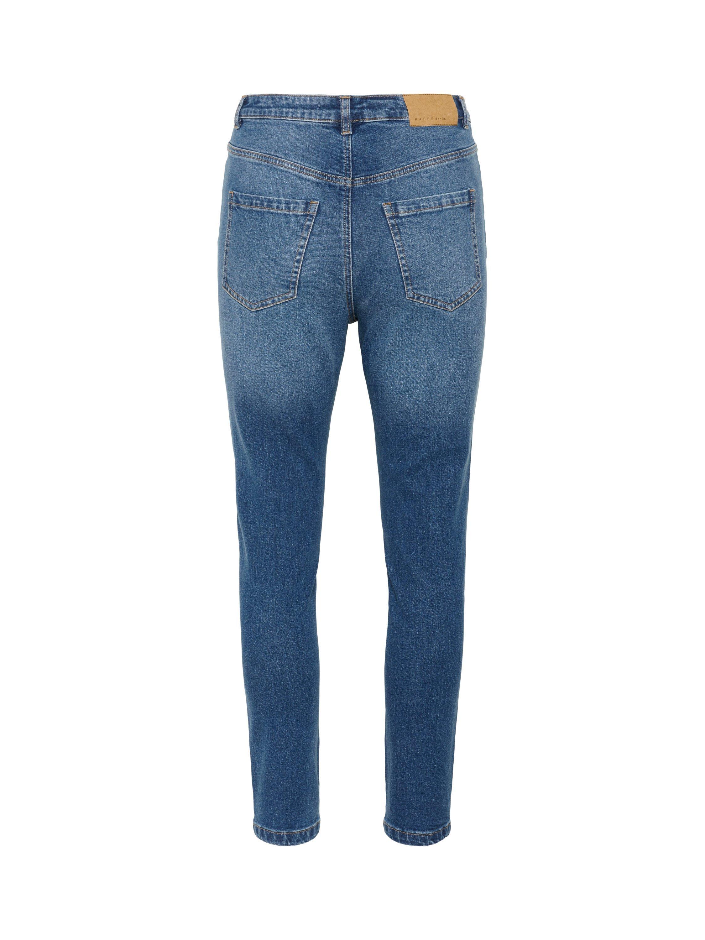 Product image 6 of 6, which shows KAFFE Willow High Waisted Slim Fit Jeans, Medium Blue, 25R