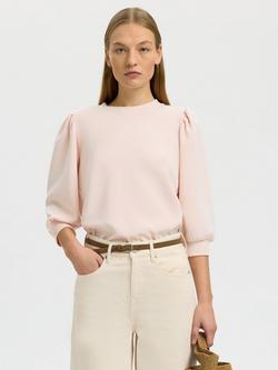 Selected Tenny 3/4 Sweat Top, Pale Dogwood - view 2, Pale Dogwood