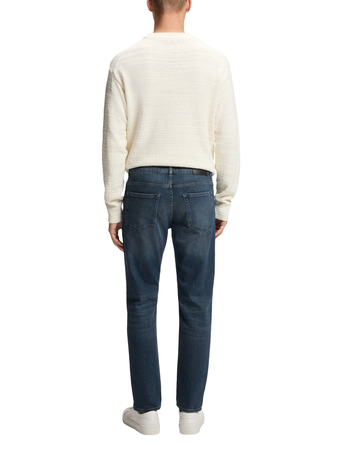 Product image 2 of 6, which shows BOSS Maine Straight Jeans, Navy, 32R