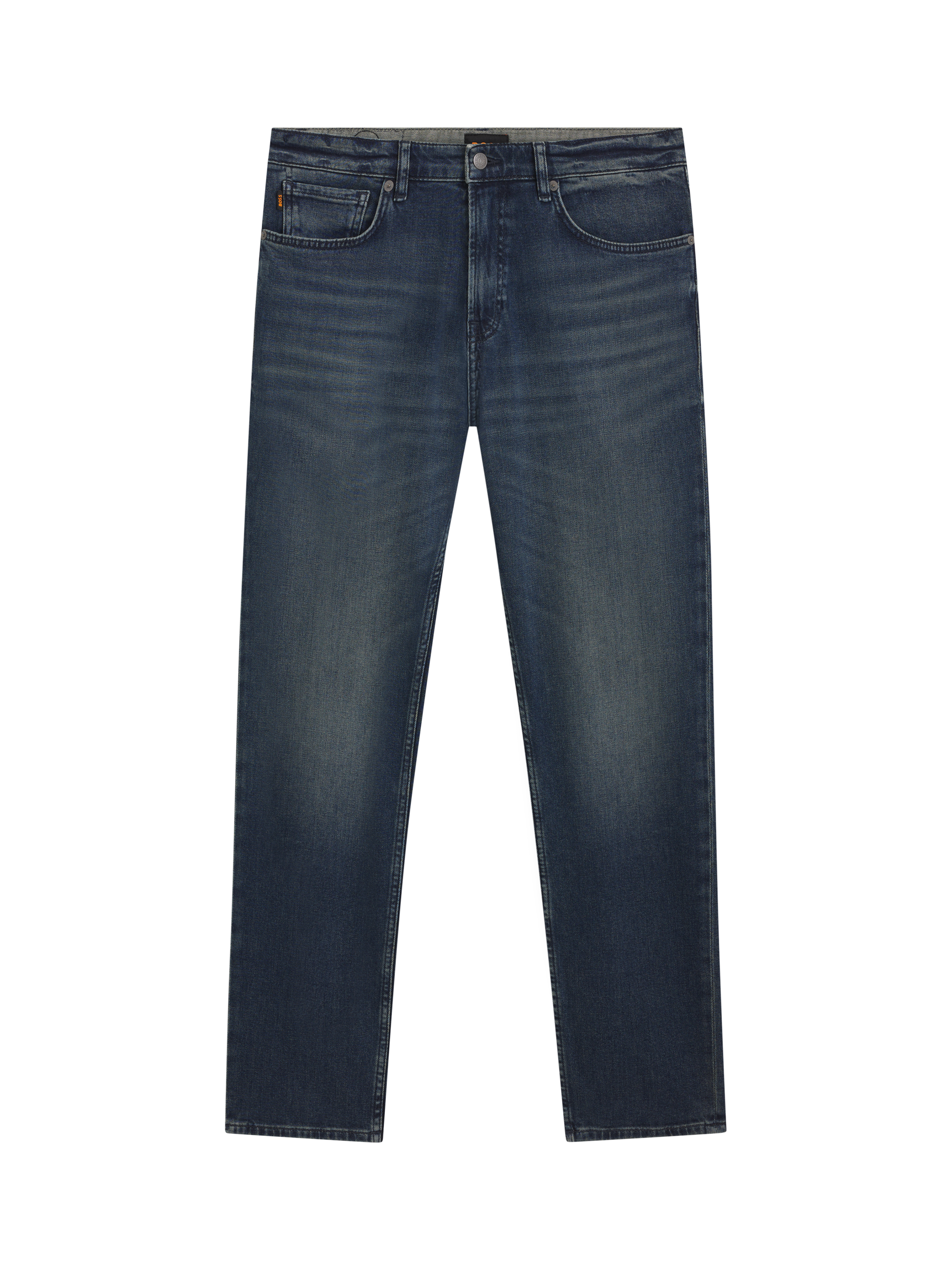 Product image 4 of 6, which shows BOSS Maine Straight Jeans, Navy, 32R