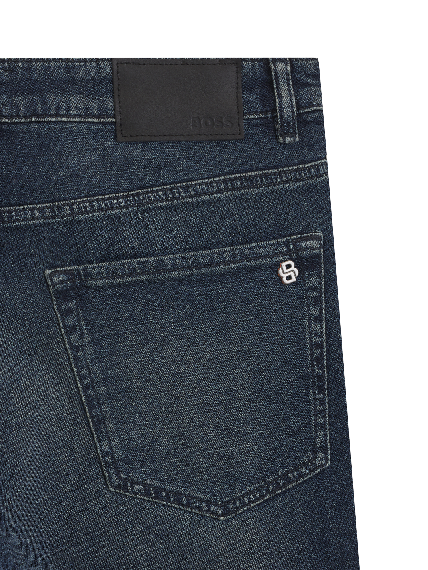 Product image 6 of 6, which shows BOSS Maine Straight Jeans, Navy, 32R