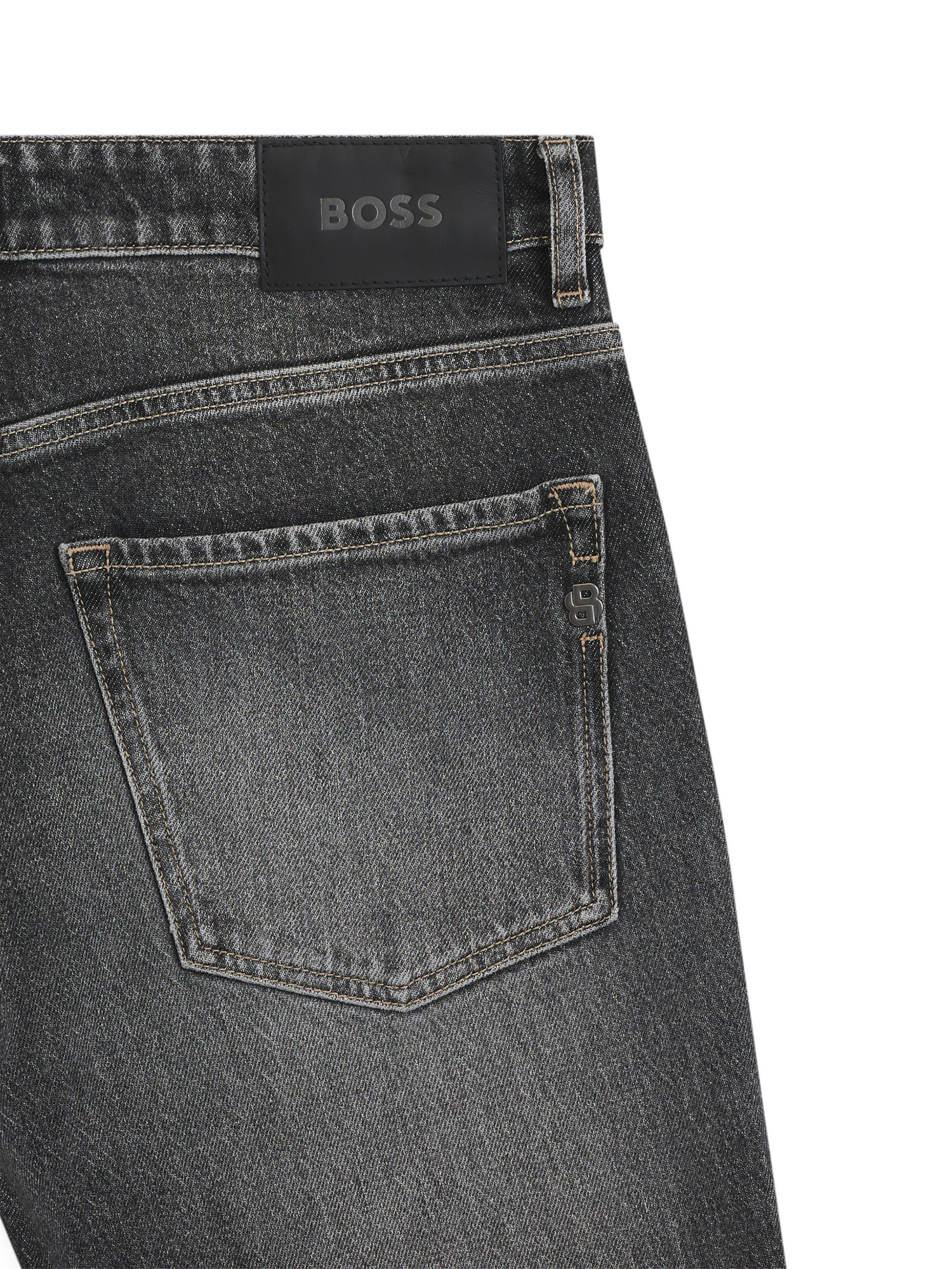 Product image 6 of 6, which shows BOSS Maine Tapered Jeans, Black, 32R