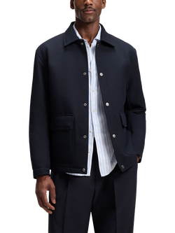BOSS Covter Shirt Jacket, Dark Blue, Dark Blue