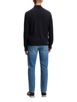 HUGO BOSS BOSS Kano Zip Front Cotton Cashmere Blend Cardigan - view 2, Dark Blue