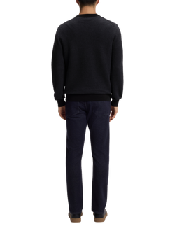HUGO BOSS BOSS Cotton Blend Round Neck Jumper - view 2, Black