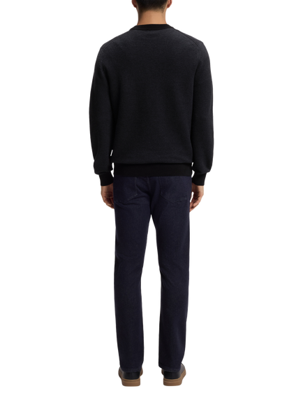 HUGO BOSS BOSS Cotton Blend Round Neck Jumper - view 2, Black
