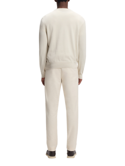 HUGO BOSS BOSS Cotton Round Neck Jumper - view 2, Open White