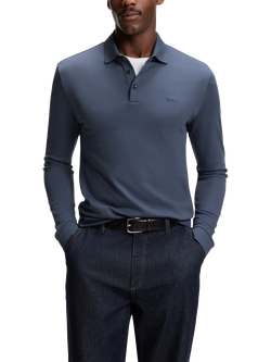 HUGO BOSS BOSS Cotton Polo Shirt, Blue