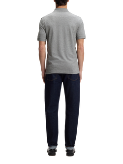 BOSS Pallas Cotton Polo Top - view 2, Silver