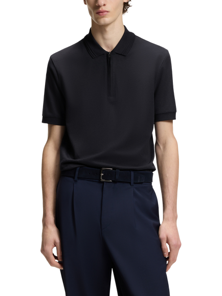 BOSS Cotton Rich Polo Shirt, Dark Blue, Dark Blue