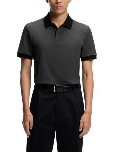 HUGO BOSS BOSS Cotton Polo Shirt, Black