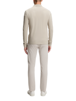 HUGO BOSS BOSS Passerby Long Sleeve Cotton Blend Polo Shirt, Open Grey - view 2, Open Grey