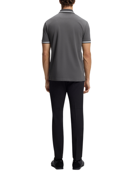 HUGO BOSS BOSS Paddy Cotton Polo Shirt, Dark Grey - view 2, Dark Grey