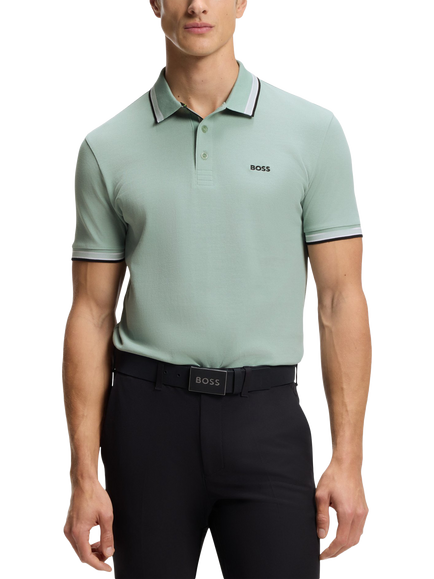 HUGO BOSS BOSS Paddy Cotton Polo Shirt, Open Green