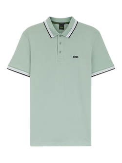 HUGO BOSS BOSS Paddy Cotton Polo Shirt - view 2, Open Green
