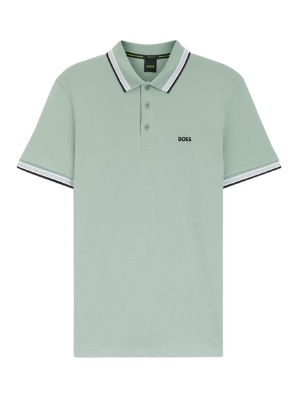 HUGO BOSS BOSS Paddy Cotton Polo Shirt - view 2, Open Green