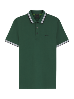 HUGO BOSS BOSS Paddy Cotton Polo Shirt - view 2, Dark Green