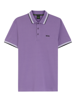 HUGO BOSS BOSS Paddy Cotton Polo Shirt - view 2, Bright Purple