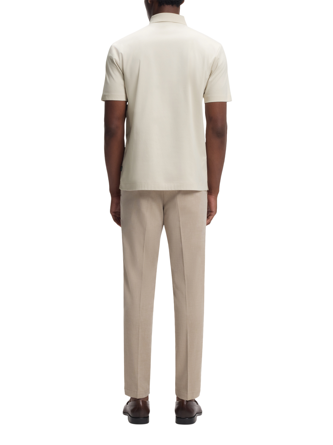 Product image 2 of 5, which shows HUGO BOSS BOSS Cotton Polo Shirt, Open White, L