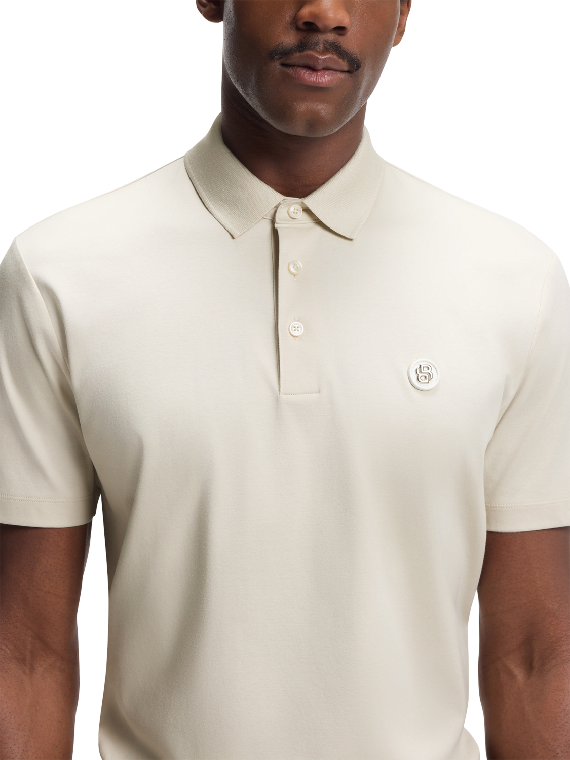 Product image 5 of 5, which shows HUGO BOSS BOSS Cotton Polo Shirt, Open White, L