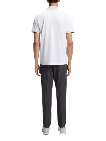 HUGO BOSS BOSS Chip Paddy Cotton Blend Polo Shirt, White - view 2, White