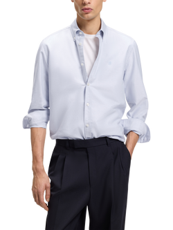 BOSS Heritage Cotton Regular Fit Shirt, Light Purple, Light Purple