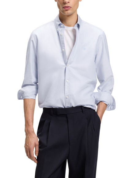 BOSS Heritage Cotton Regular Fit Shirt, Light Purple, Light Purple