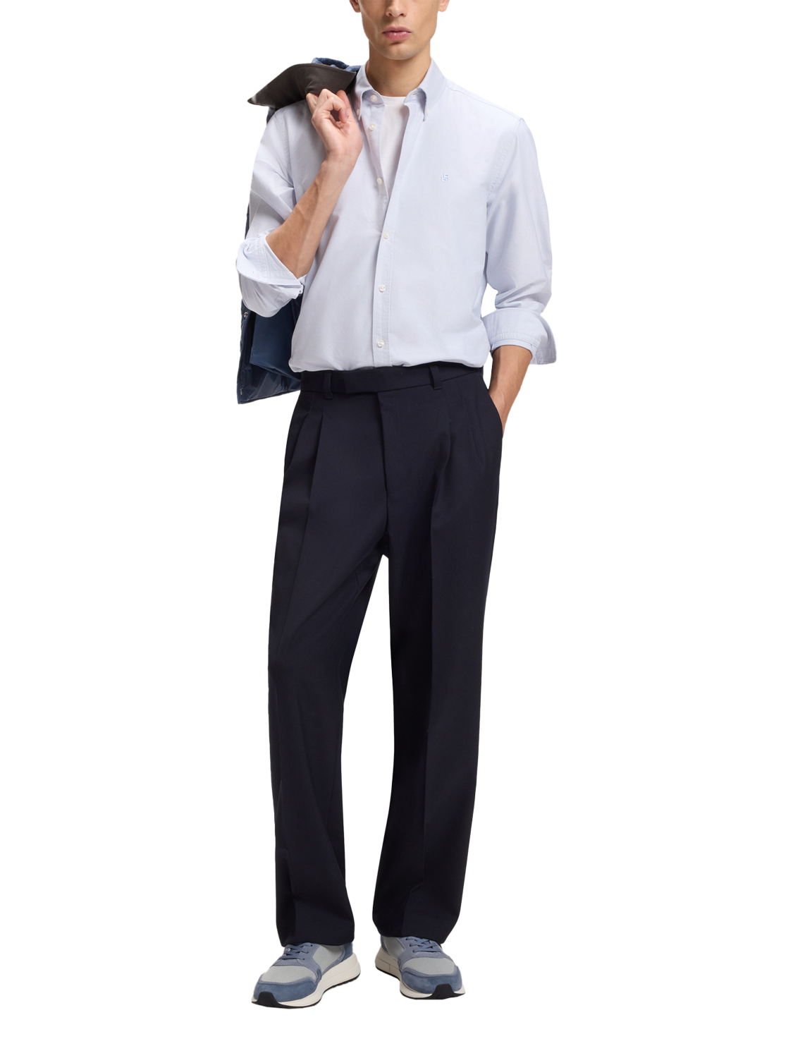 Product image 3 of 6, which shows BOSS Heritage Cotton Regular Fit Shirt, Light Purple, M