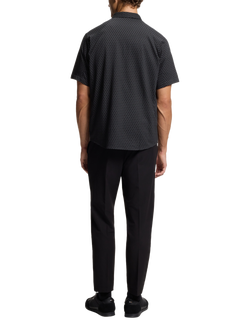 BOSS Cotton Regular Fit Geometric Shirt, Charcoal - view 2, Charcoal