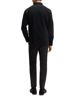BOSS Cotton Long Sleeve Plain Shirt - view 2, Black