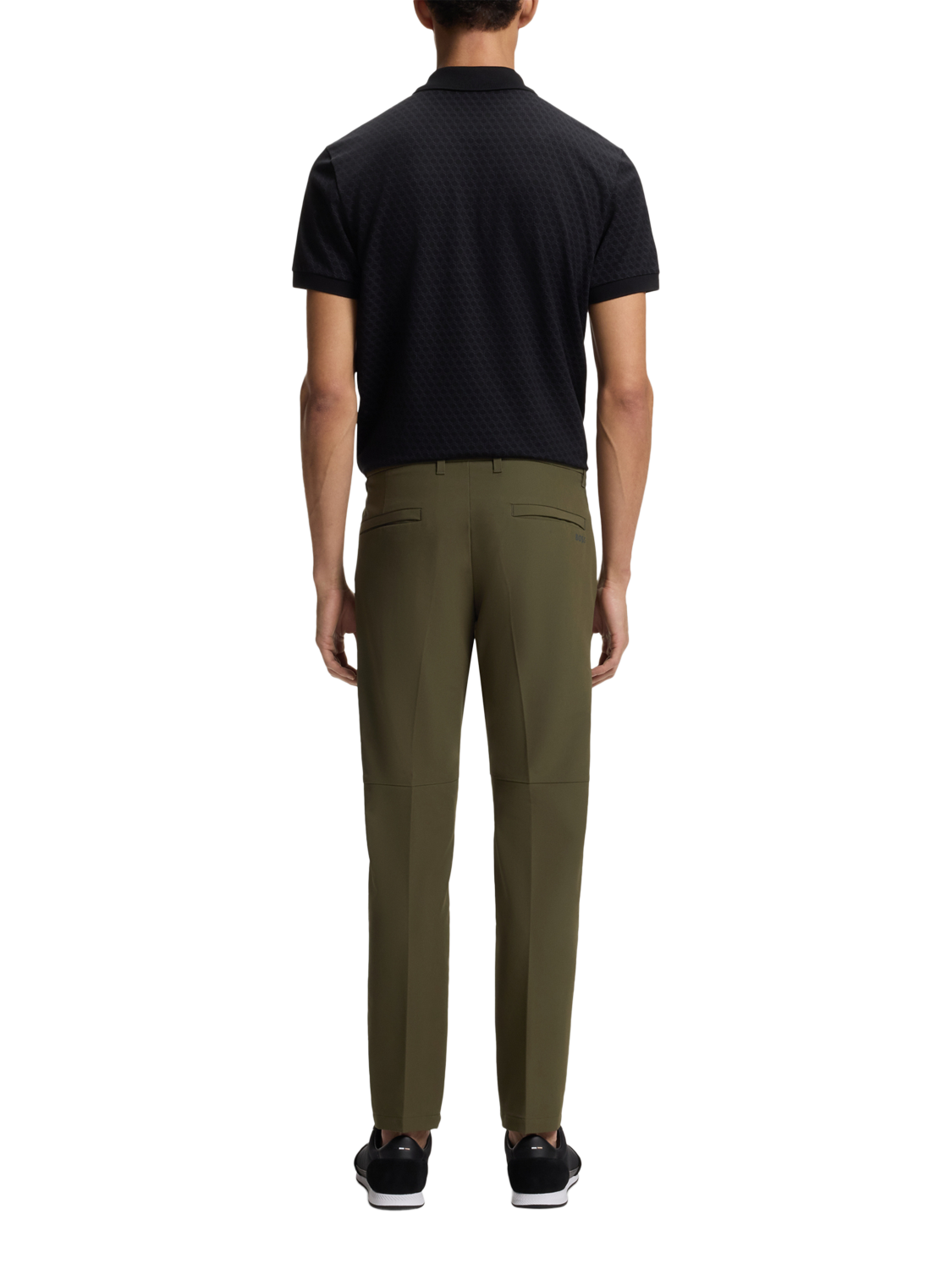 Product image 2 of 6, which shows BOSS Slim Fit Tailored Trousers, Open Green, 32R