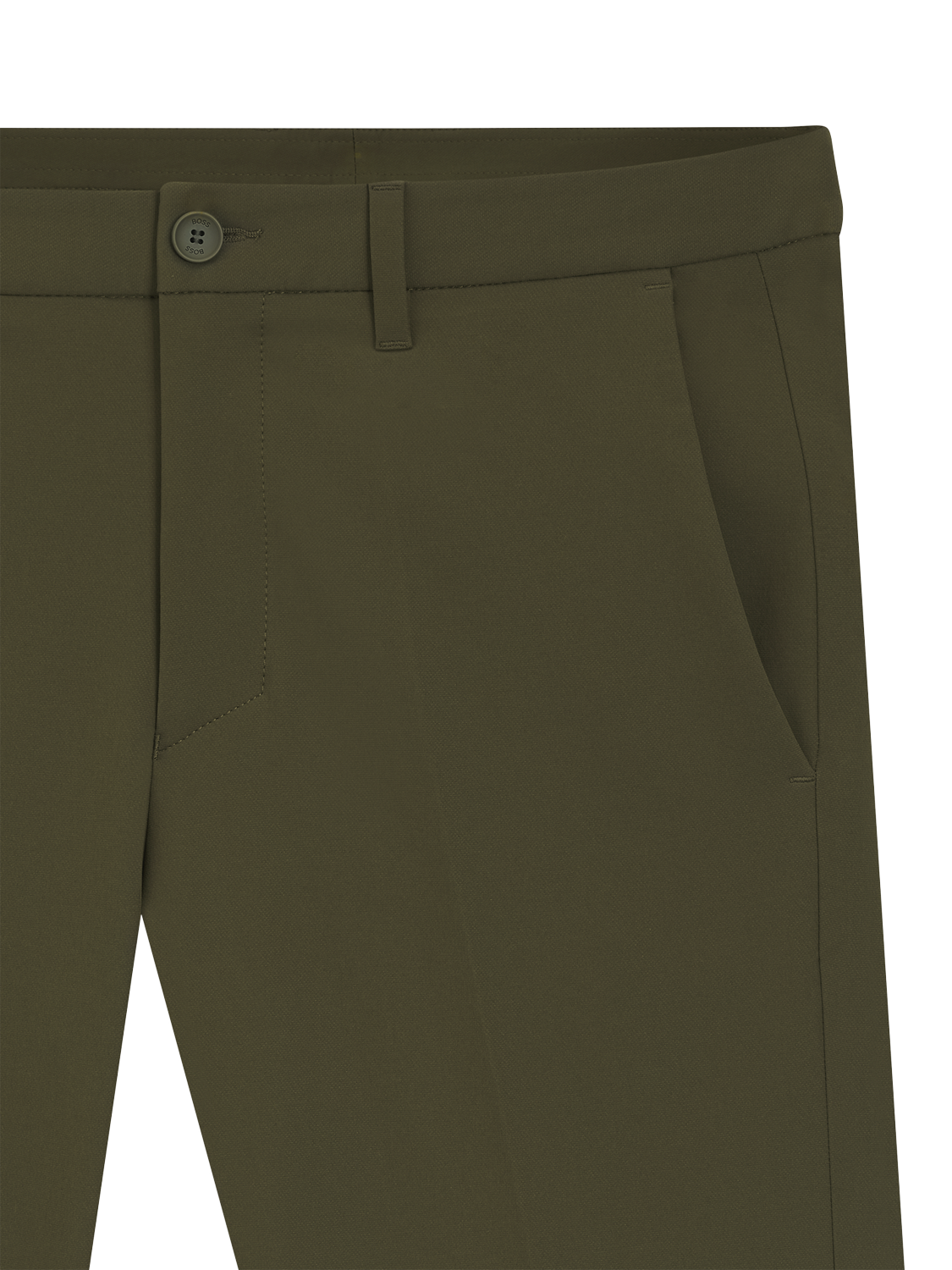 Product image 6 of 6, which shows BOSS Slim Fit Tailored Trousers, Open Green, 32R
