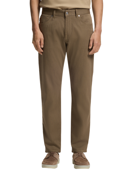 HUGO BOSS BOSS Maine Cotton Blend Trousers, Natural Beige, Natural Beige