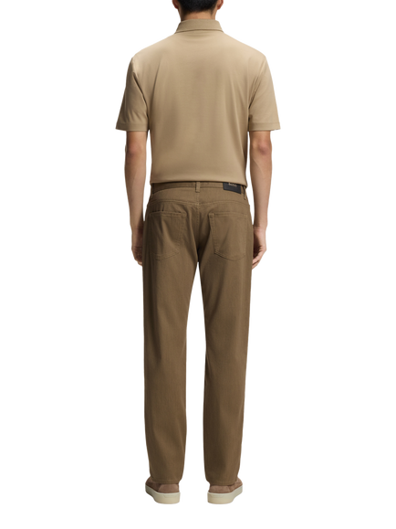 HUGO BOSS BOSS Maine Cotton Blend Trousers, Natural Beige - view 2, Natural Beige