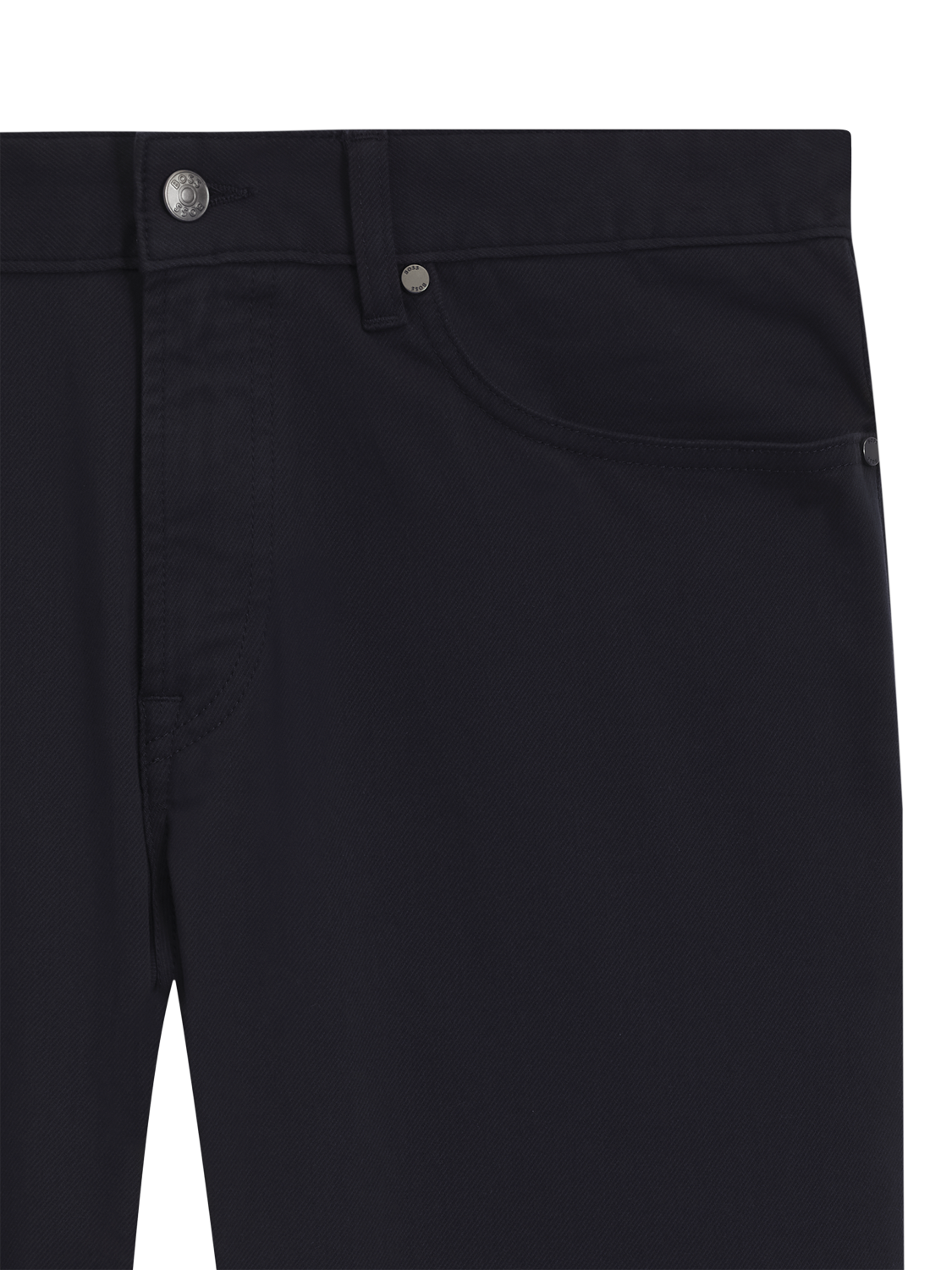 Product image 6 of 6, which shows BOSS Slim Fit Tailored Trousers, Dark Blue, 30R